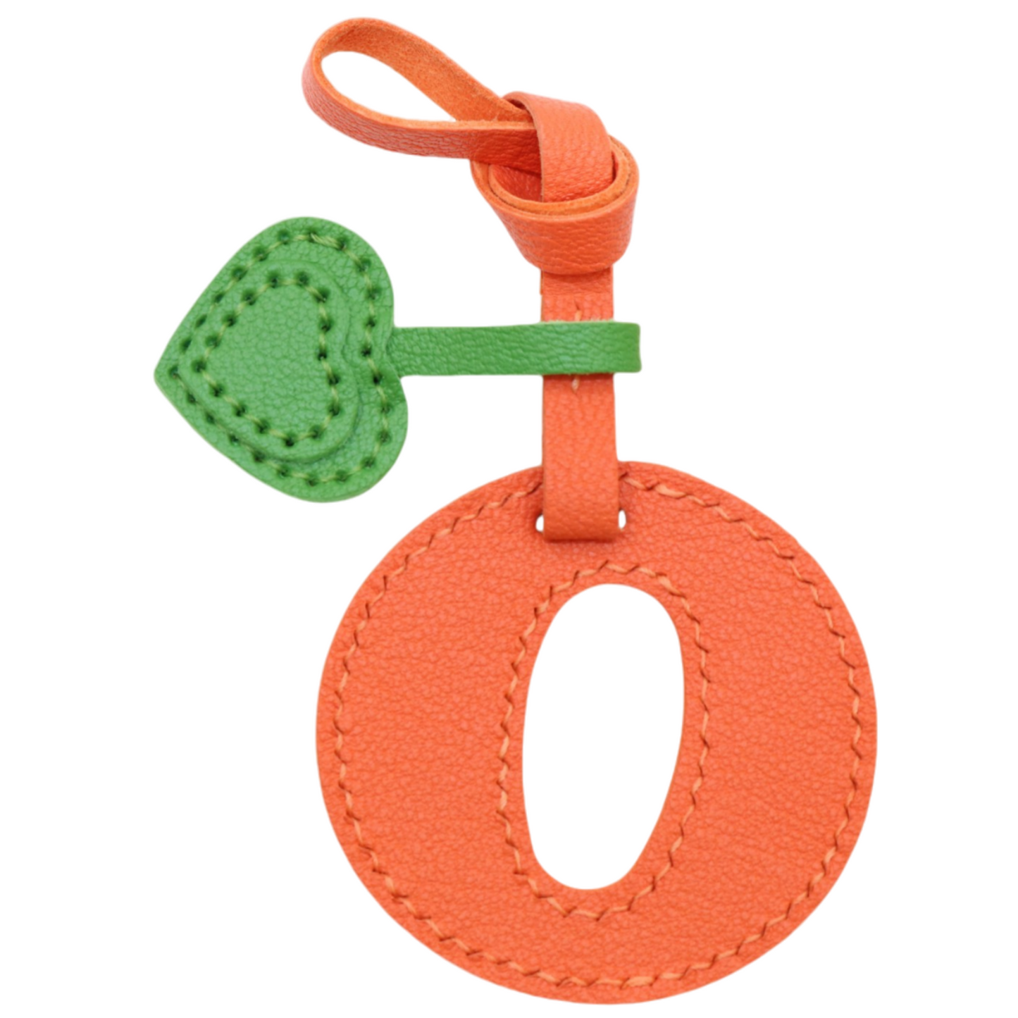 Initial Letter A-Z Bag Charm with Heart