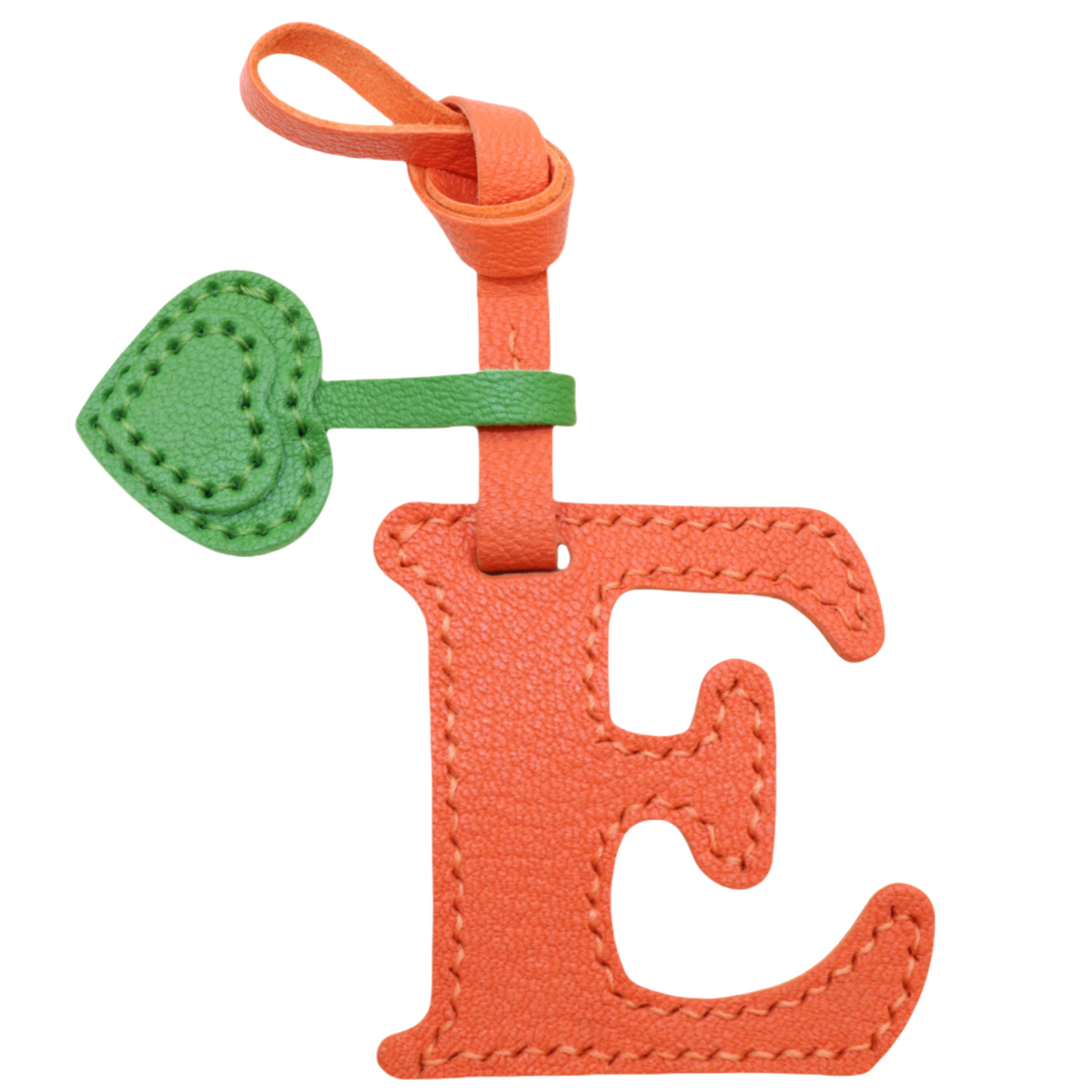 Initial Letter A-Z Bag Charm with Heart