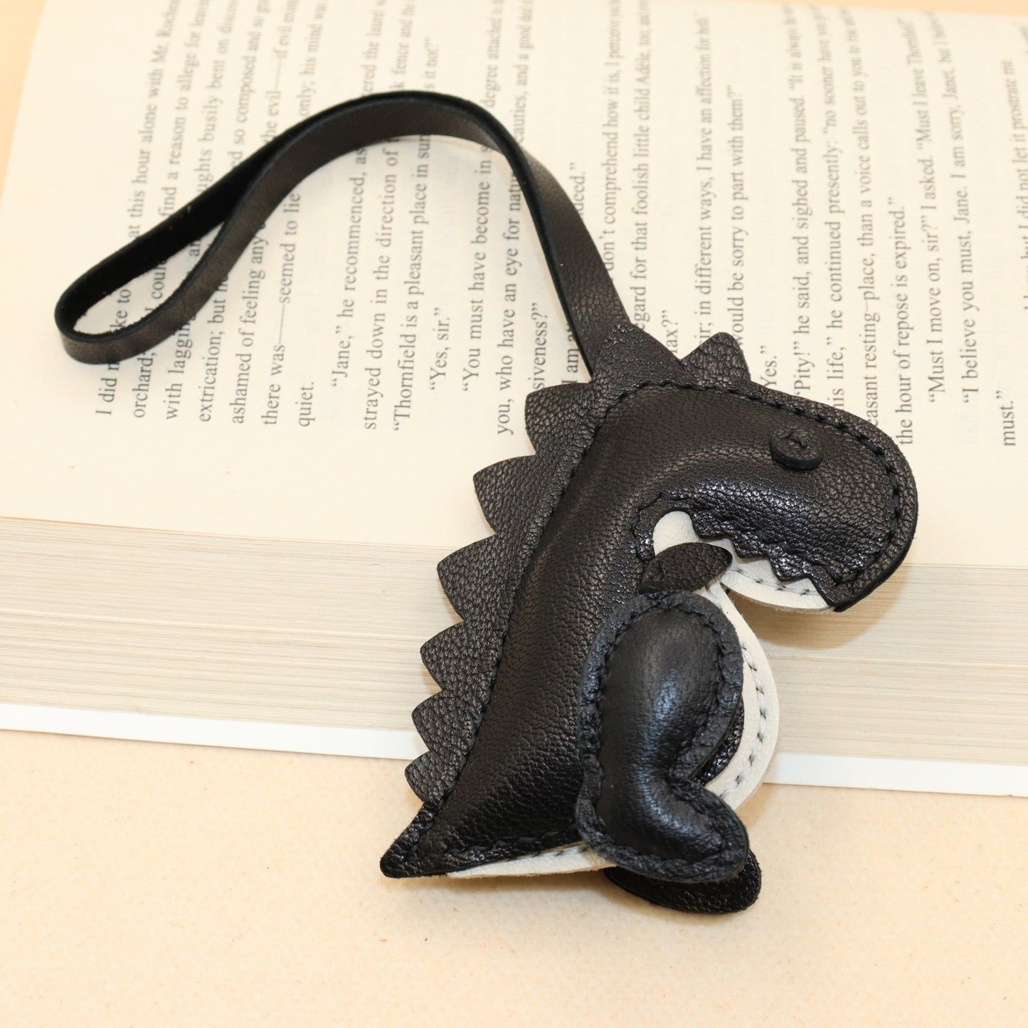 Real Leather Dinosaur Bag Charm