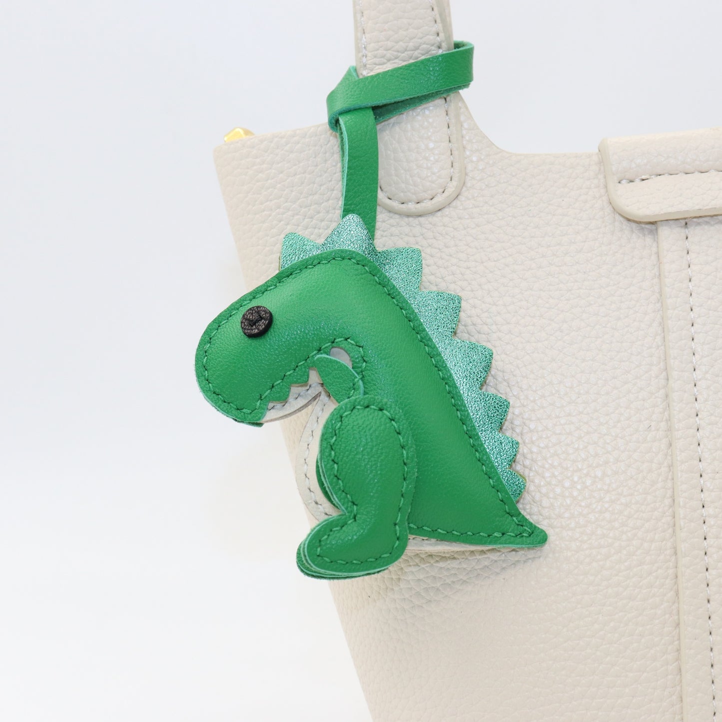 Real Leather Dinosaur Bag Charm