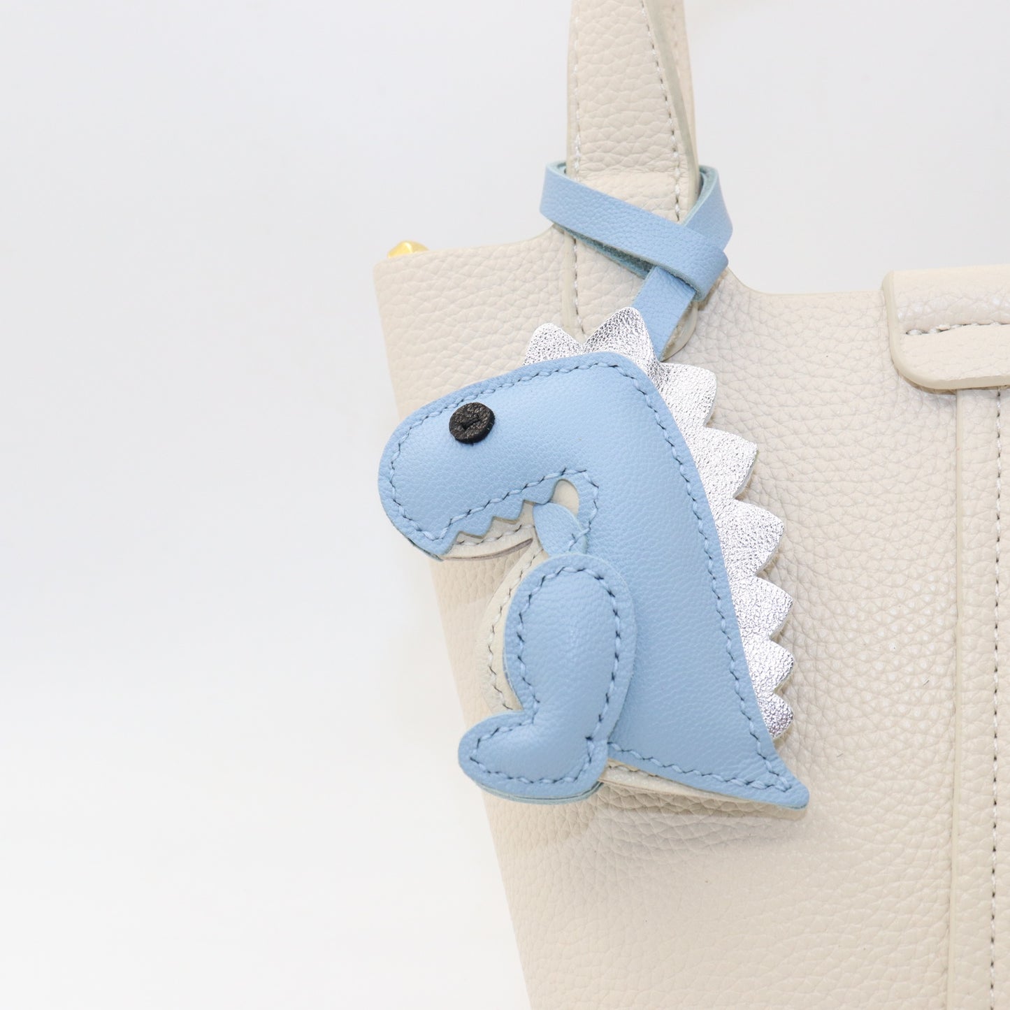 Real Leather Dinosaur Bag Charm