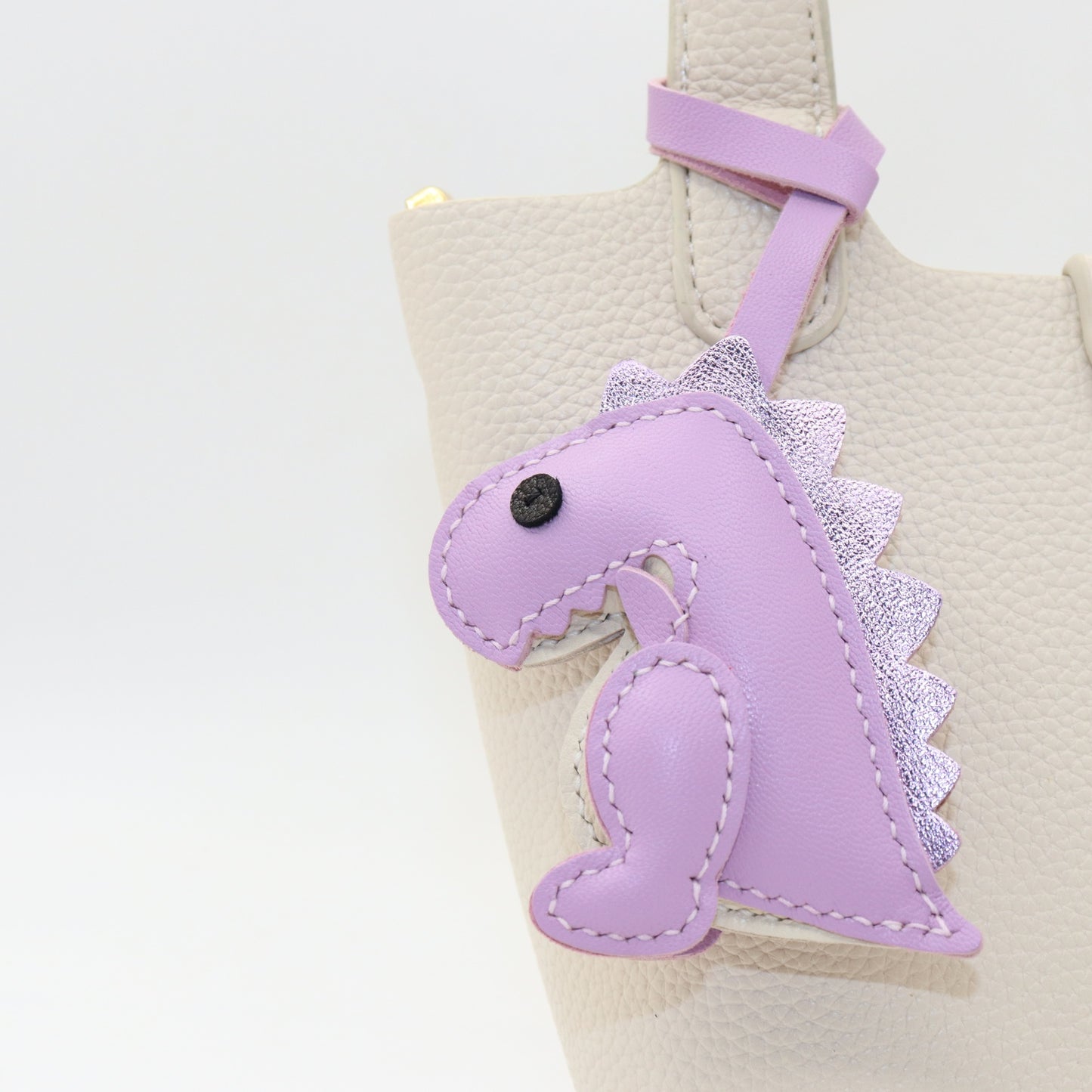 Real Leather Dinosaur Bag Charm