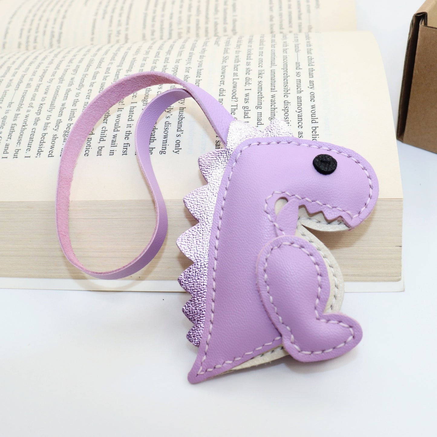 Real Leather Dinosaur Bag Charm