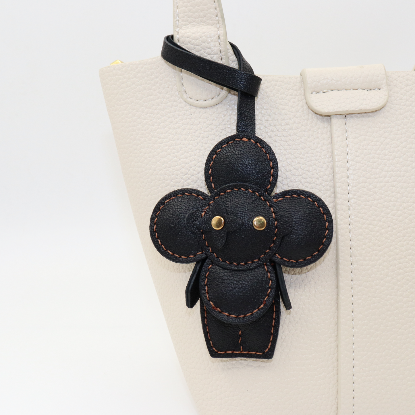 Leather Flower Doll Bag Charm