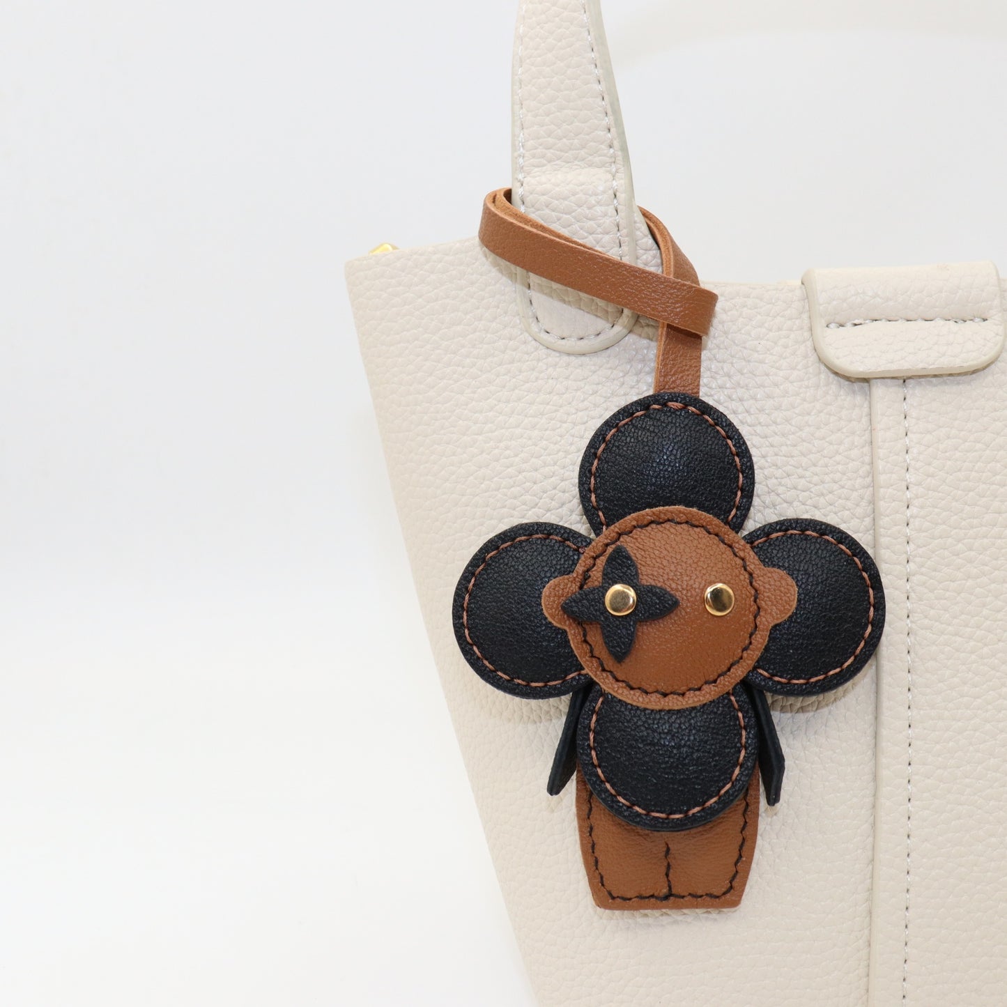 Leather Flower Doll Bag Charm