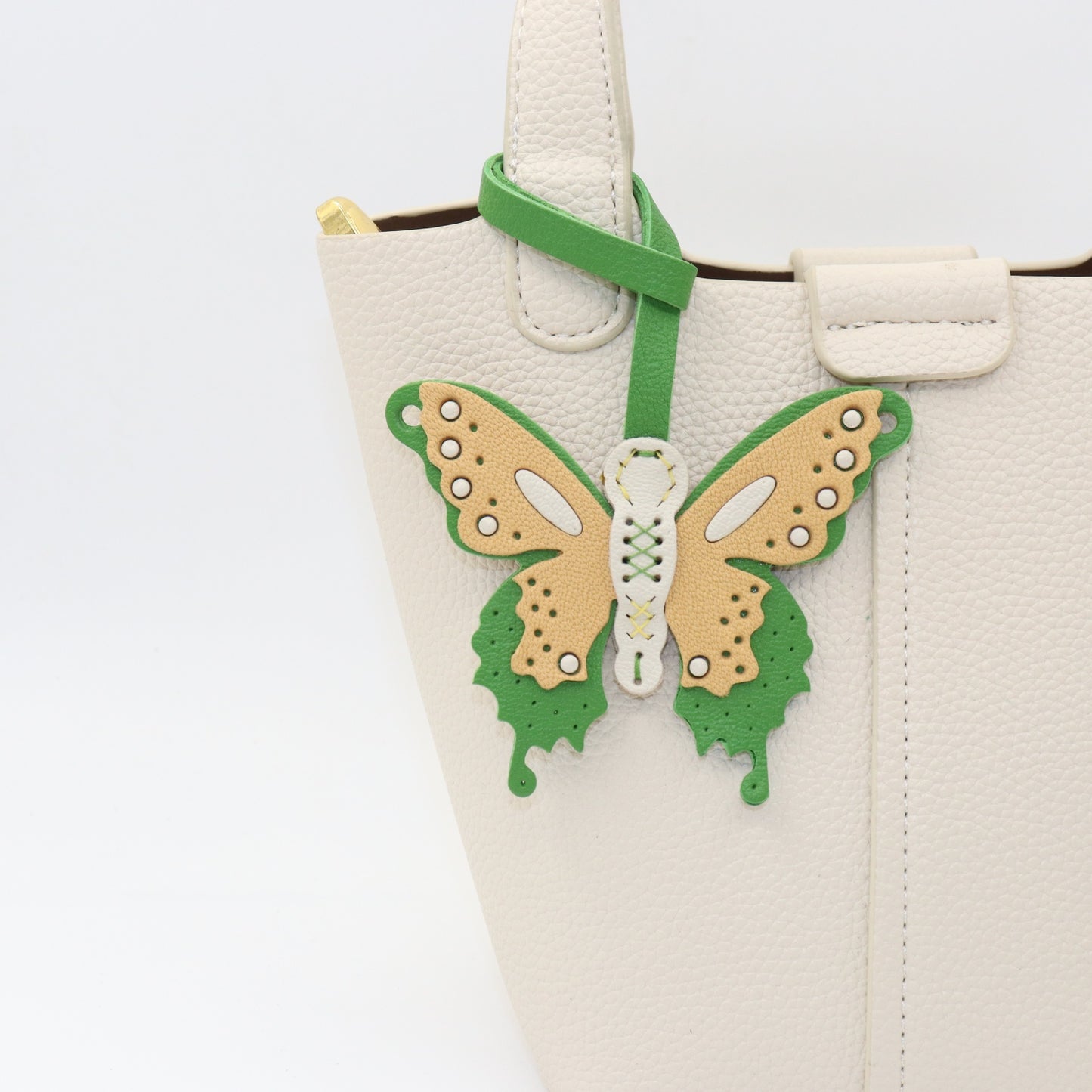 Leather Butterfly Bag Charm