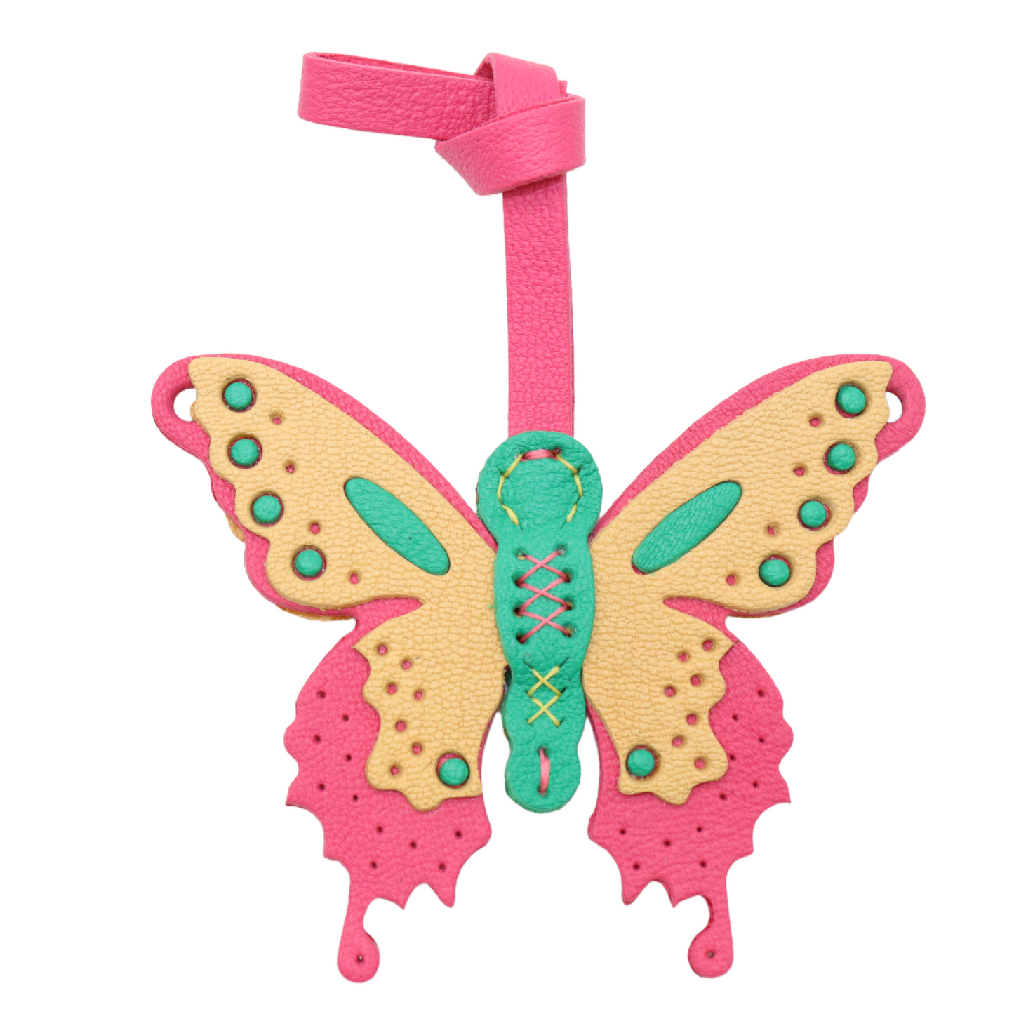 Leather Butterfly Bag Charm