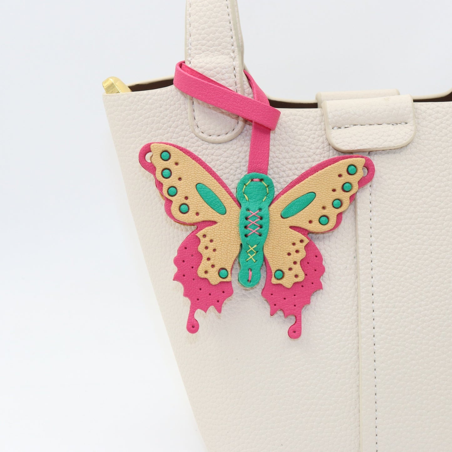 Leather Butterfly Bag Charm
