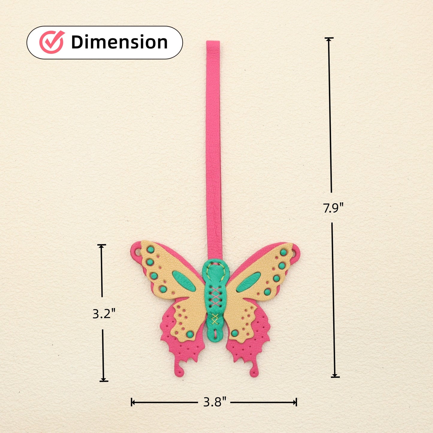 Leather Butterfly Bag Charm