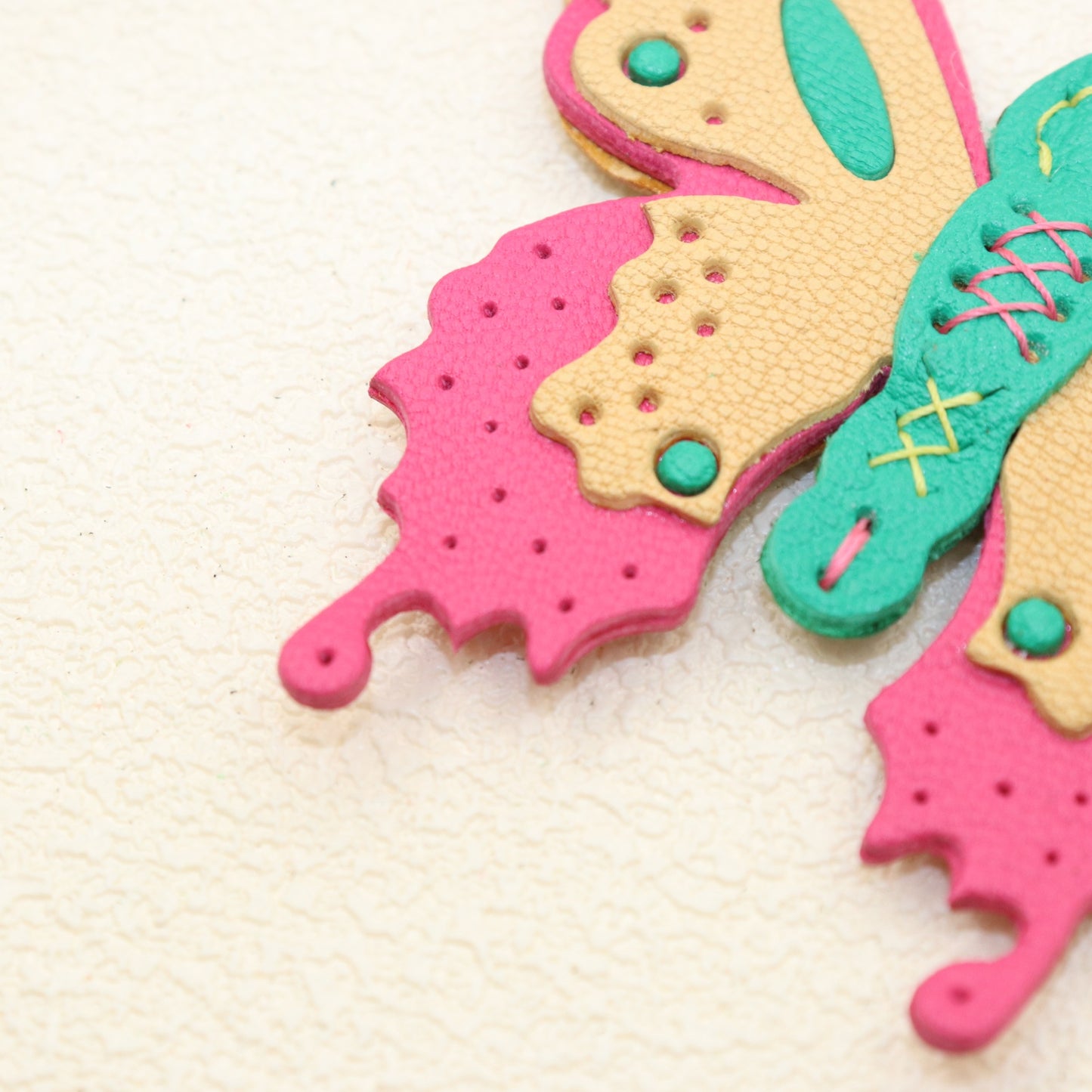 Leather Butterfly Bag Charm