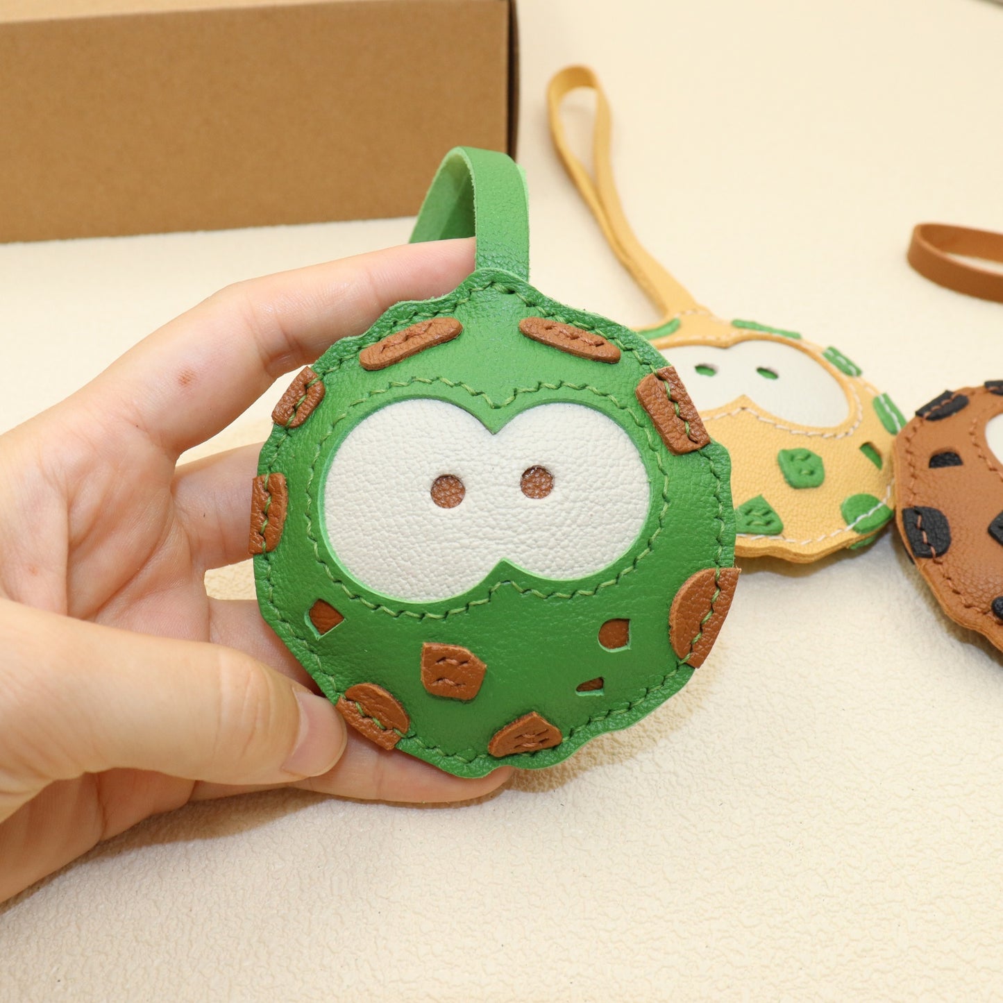 Leather Cookie Bag Charm