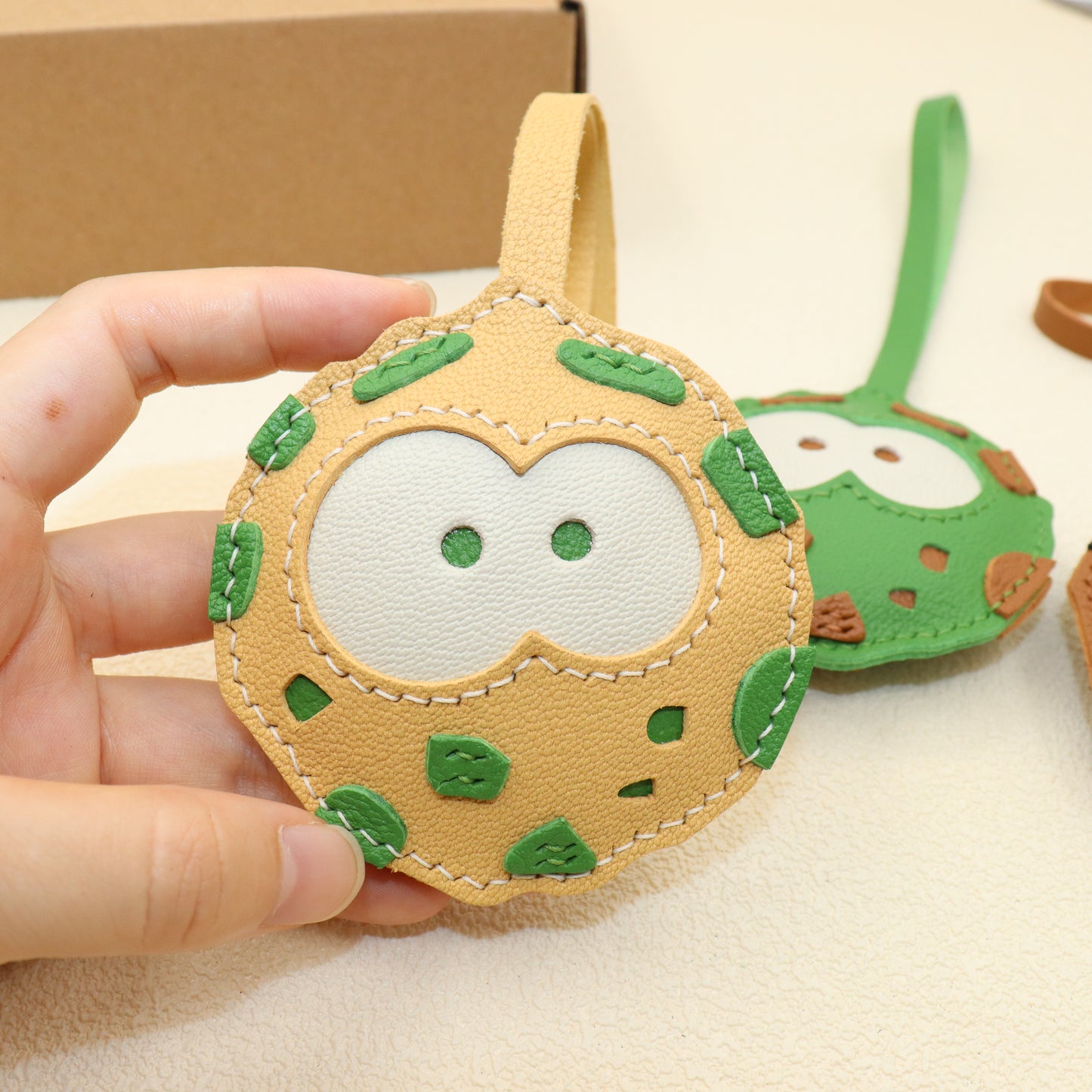 Leather Cookie Bag Charm