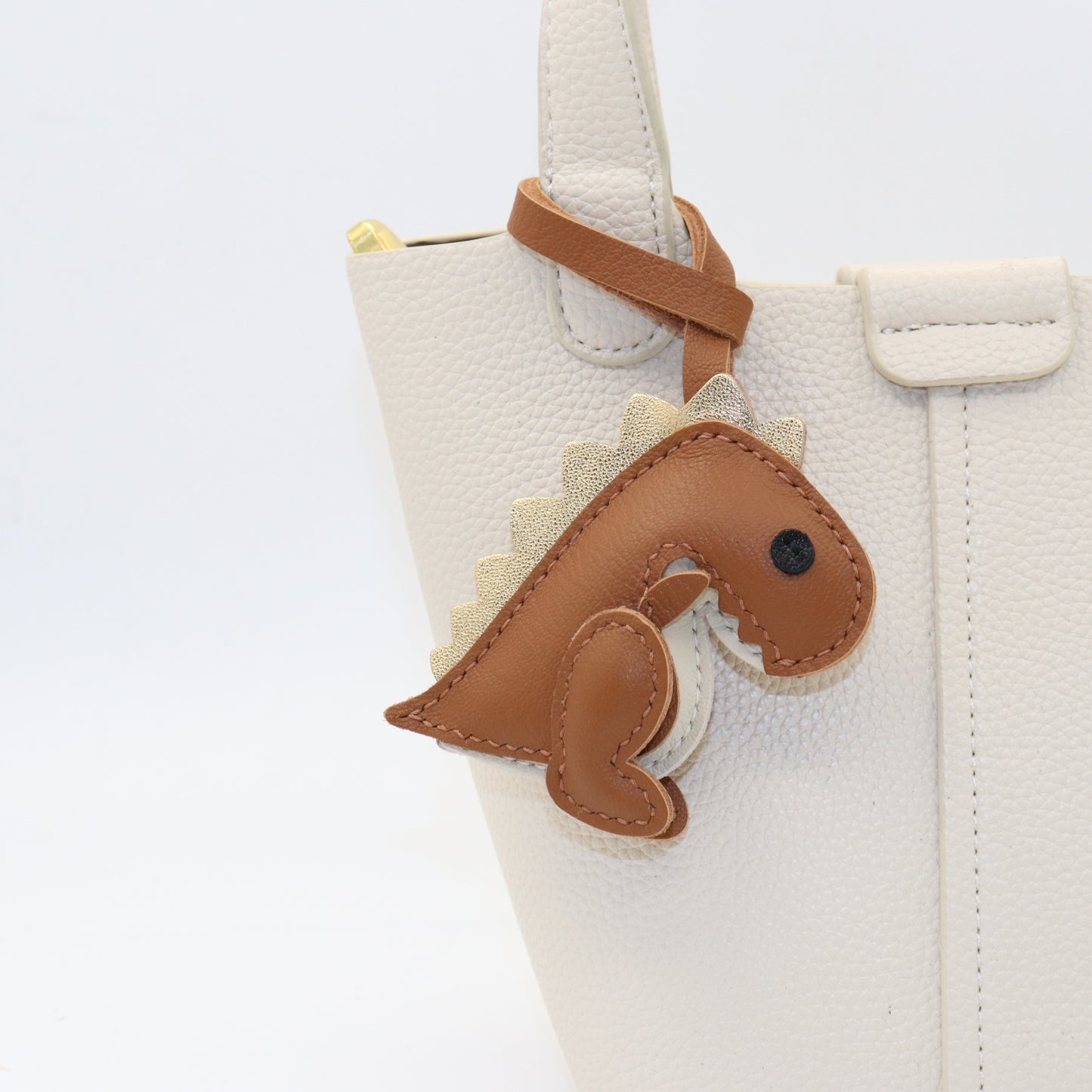 Real Leather Dinosaur Bag Charm