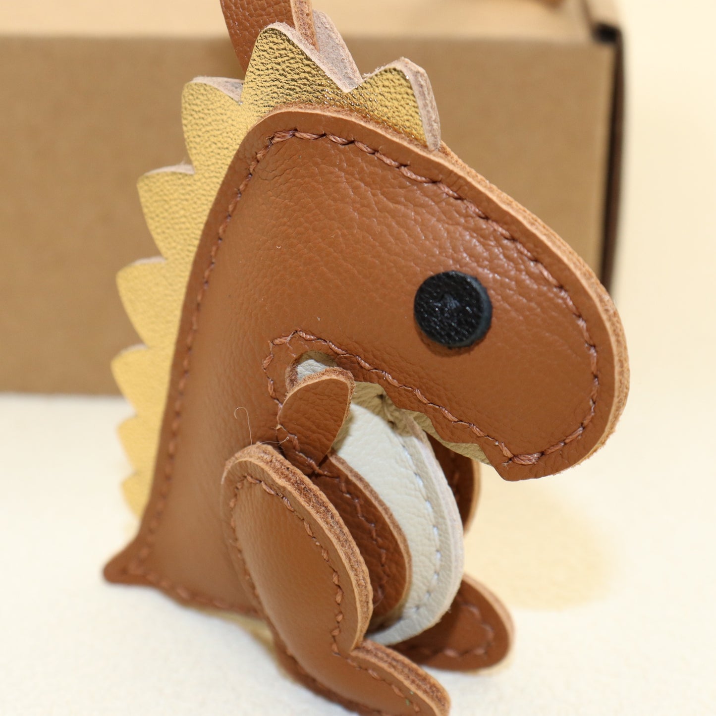 Real Leather Dinosaur Bag Charm