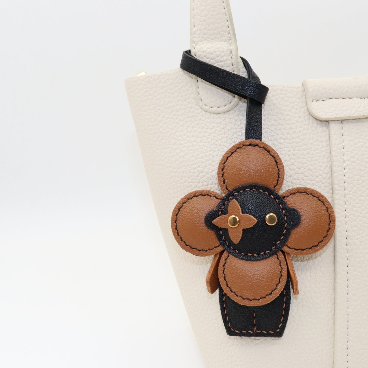Leather Flower Doll Bag Charm