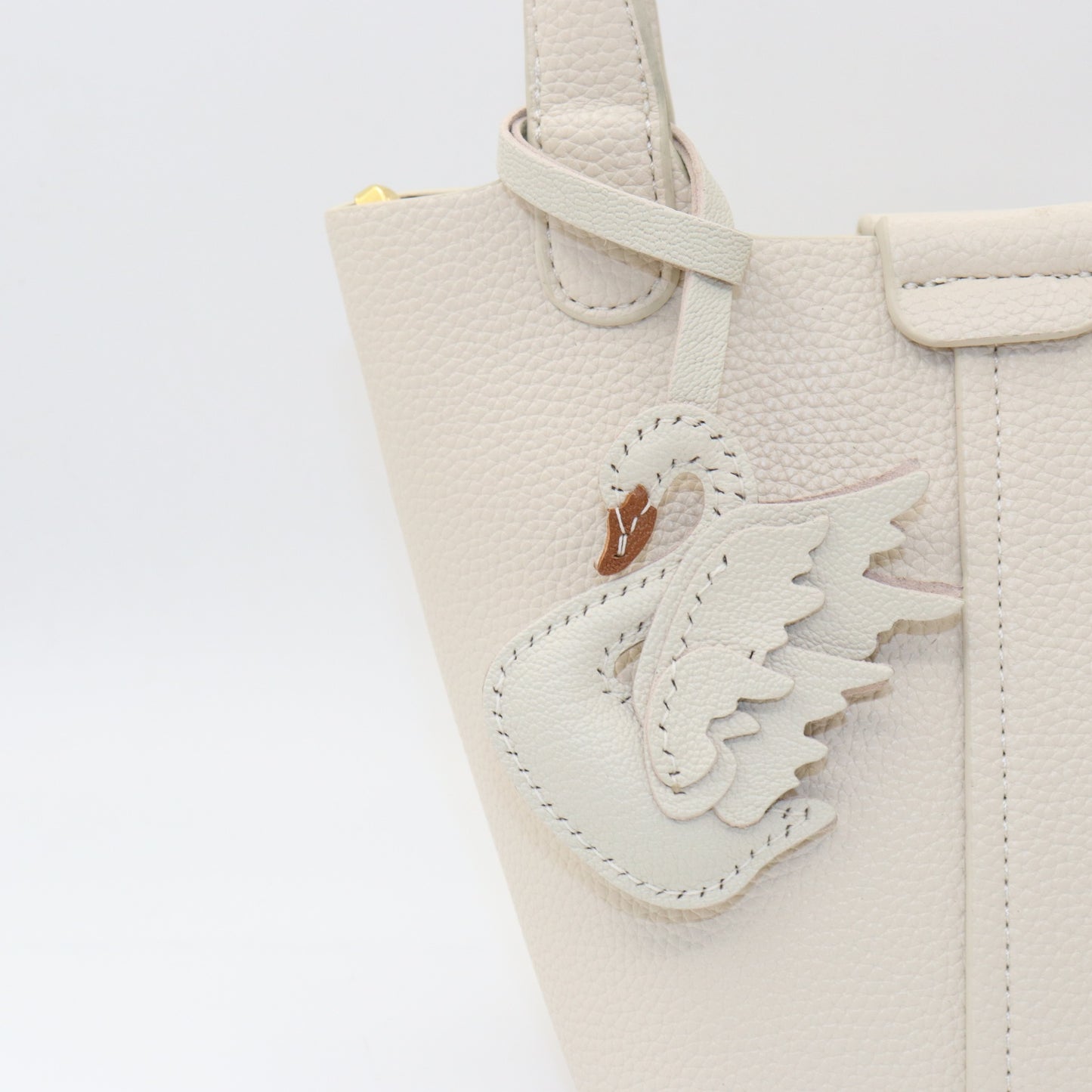 French Goat Leather Swan Bag Charm
