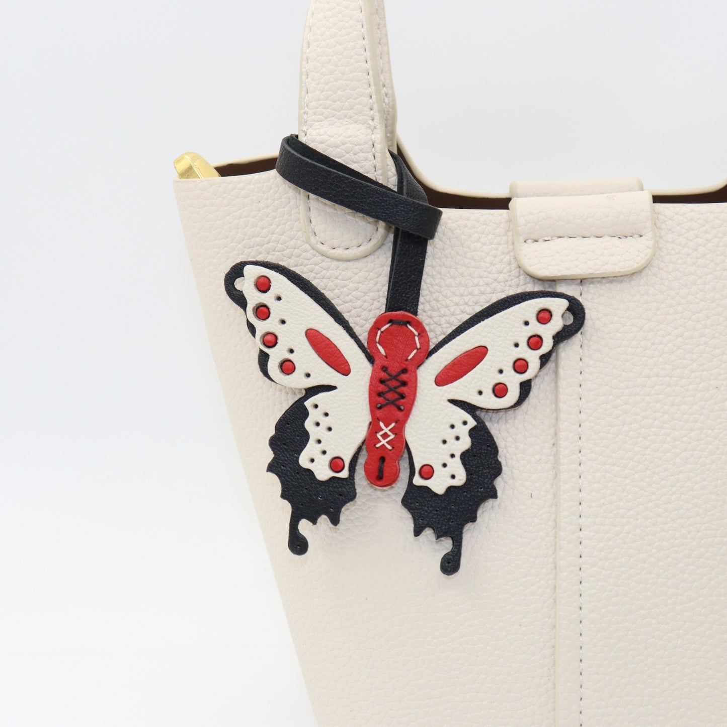 Leather Butterfly Bag Charm