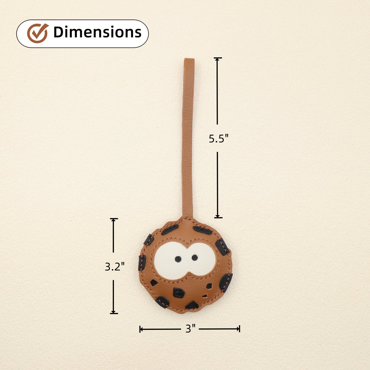 Leather Cookie Bag Charm