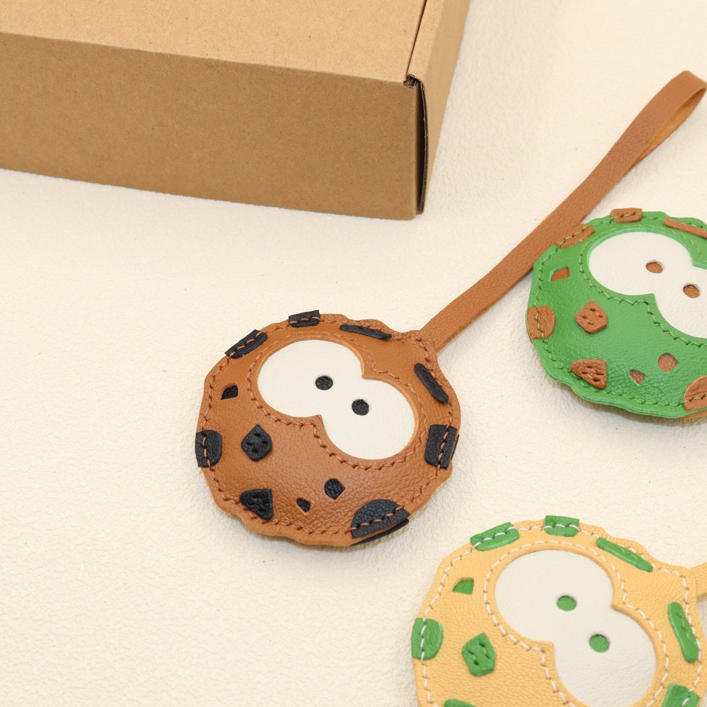 Leather Cookie Bag Charm