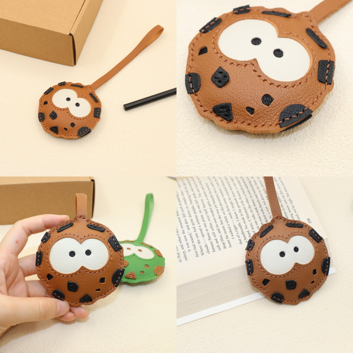 Leather Cookie Bag Charm