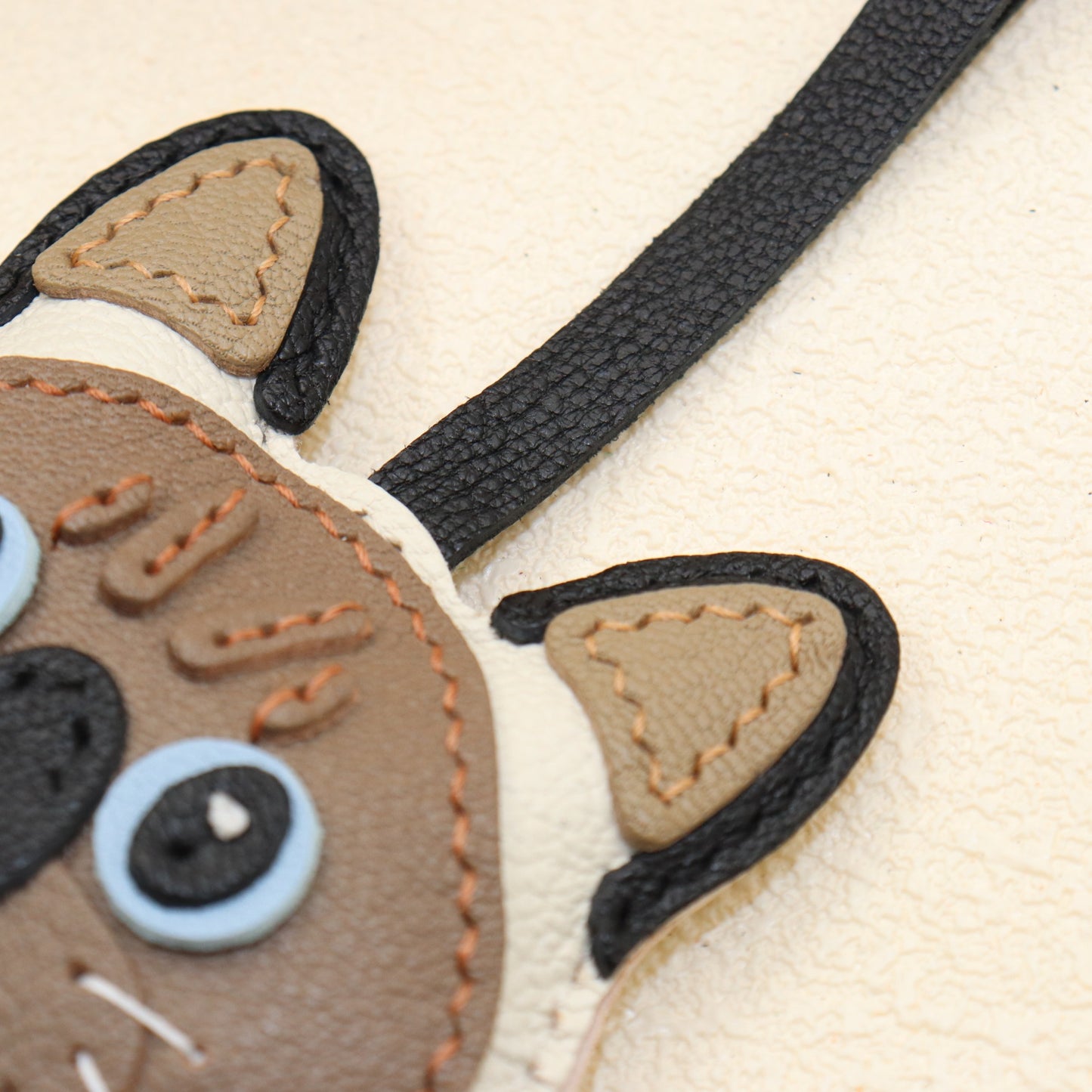 Leather Siamese Cat Bag Charm