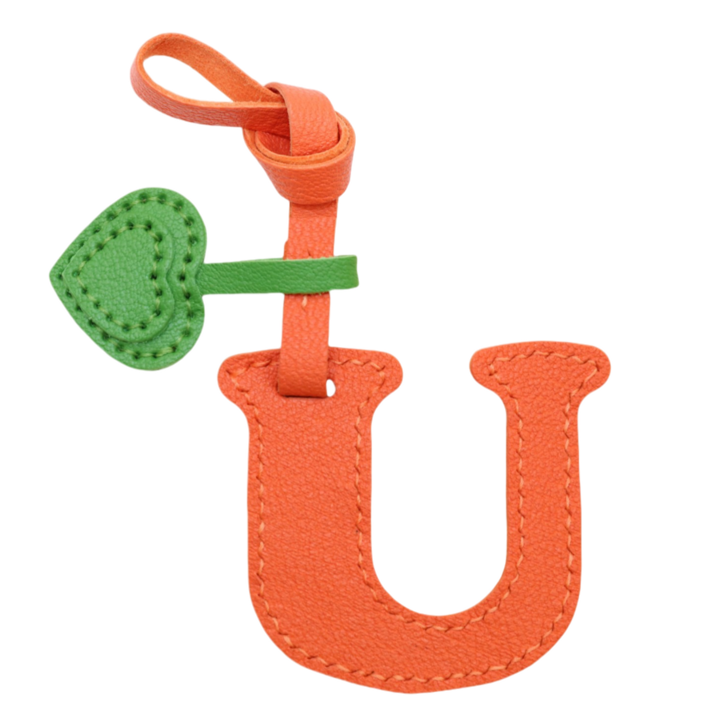 Initial Letter A-Z Bag Charm with Heart