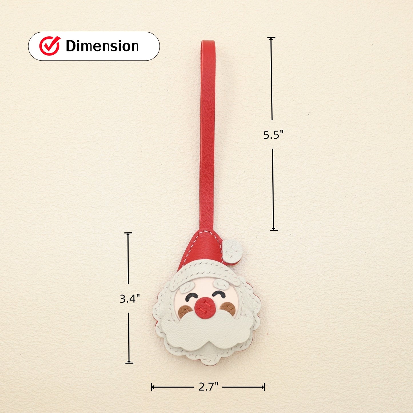 Handmade Santa Claus Keychain & Bag Charm