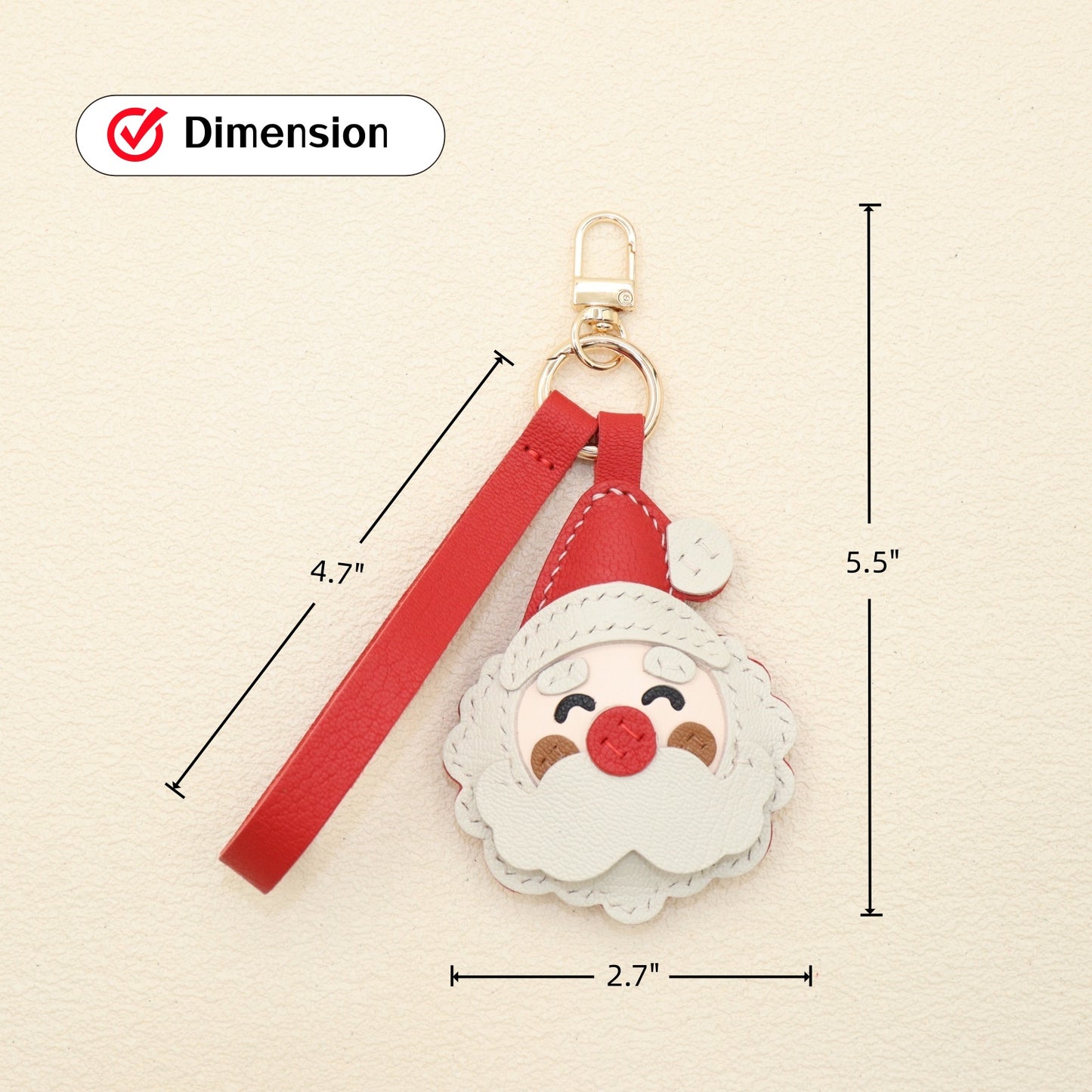 Handmade Santa Claus Keychain & Bag Charm