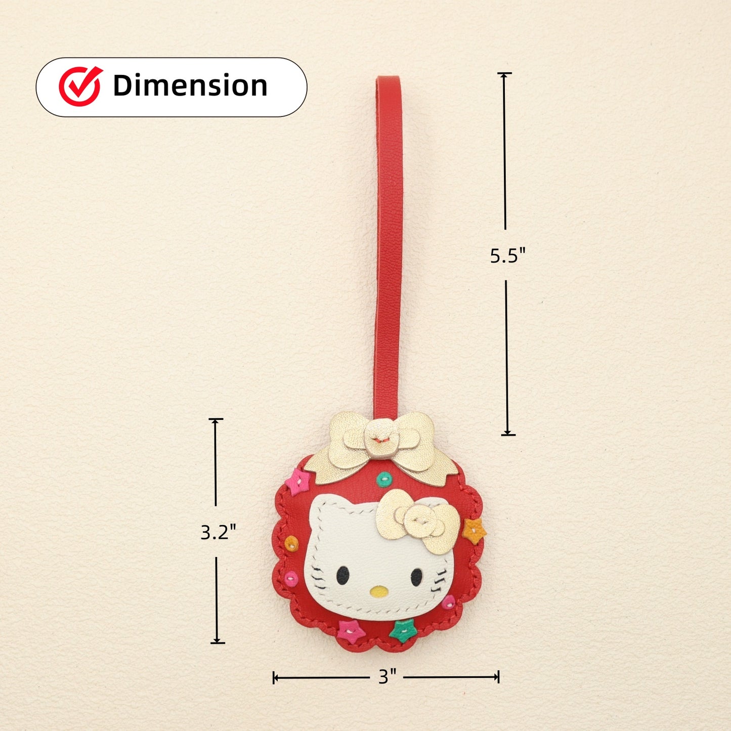 Christmas Kitty Bag Charm