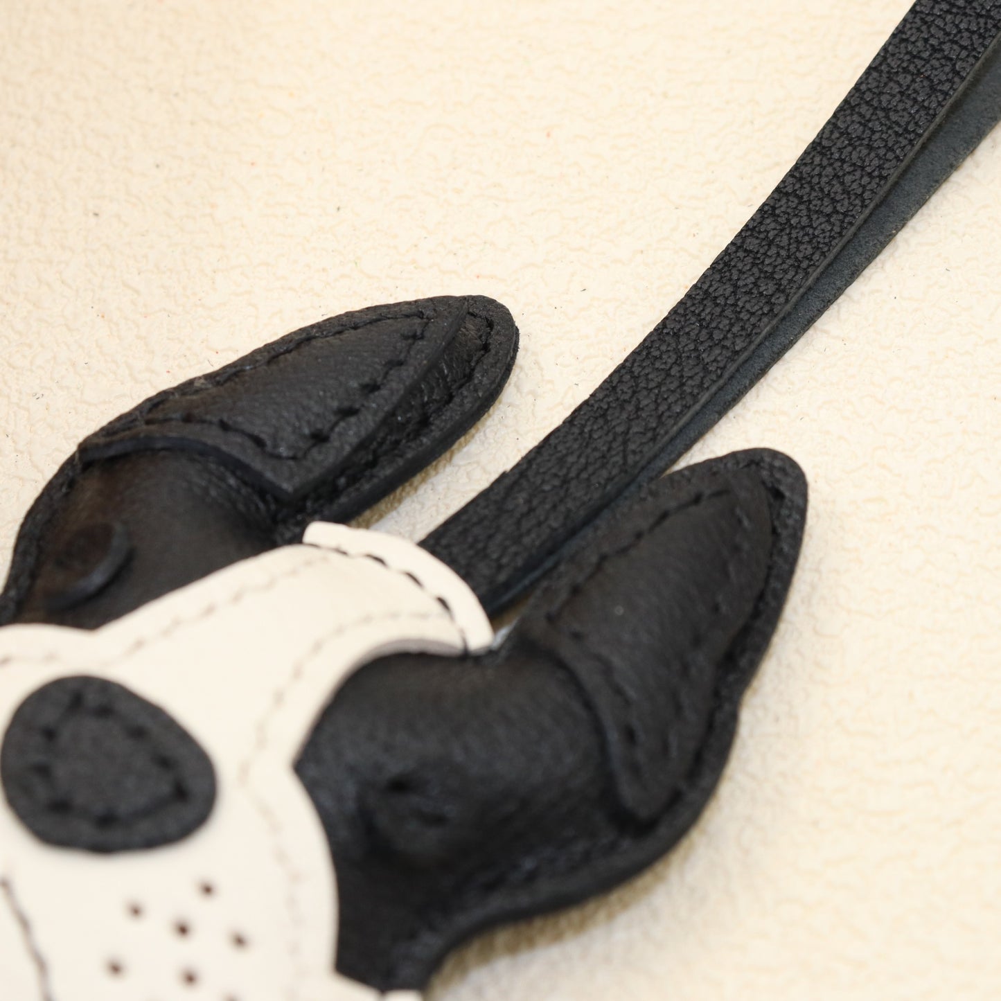 French Bulldog Leather Bag Charm Keychain