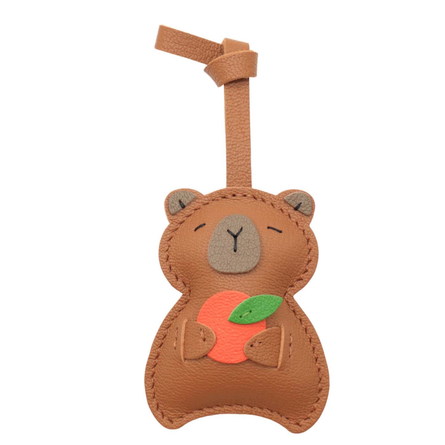Leather Capybara Bag Charm & Keychain