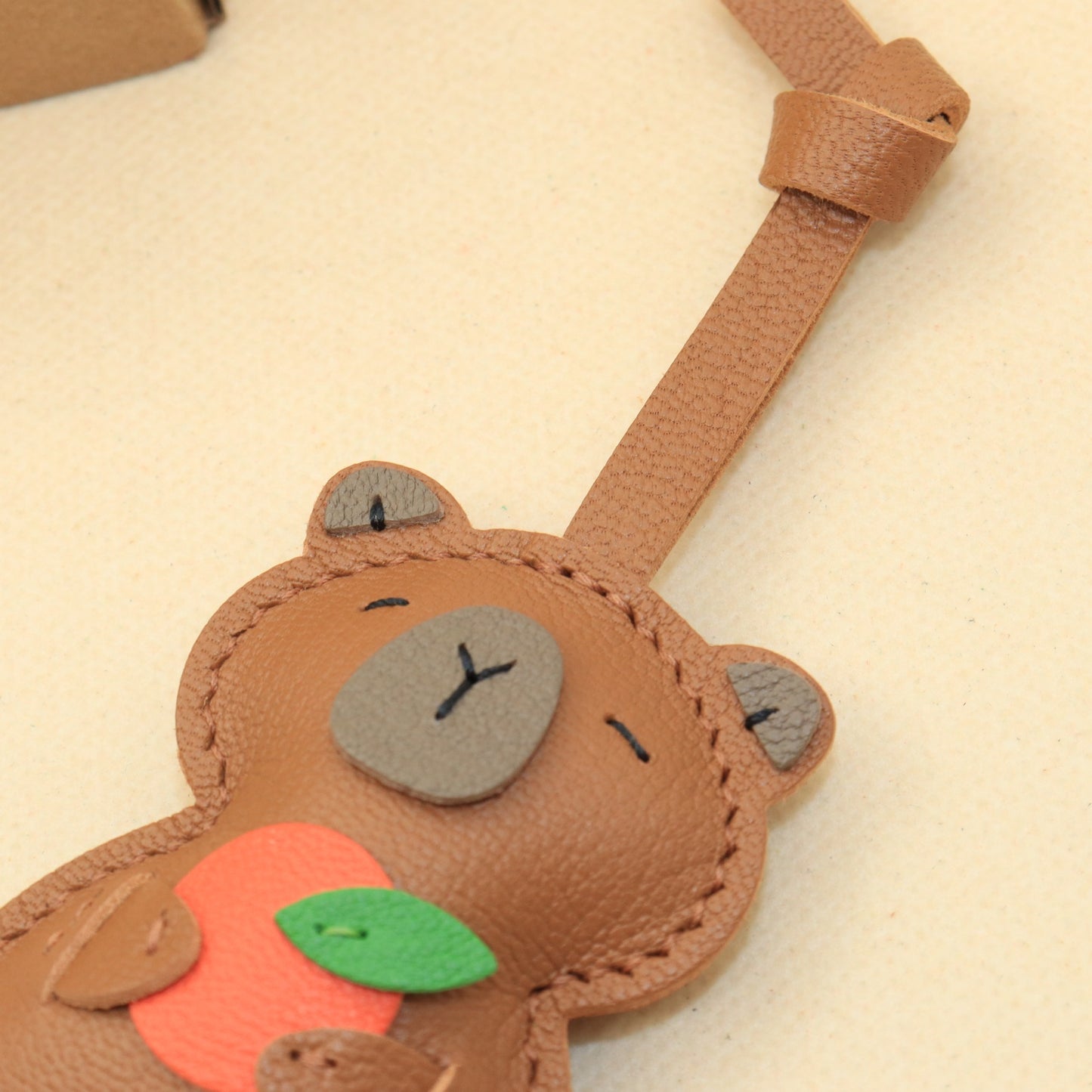 Leather Capybara Bag Charm & Keychain
