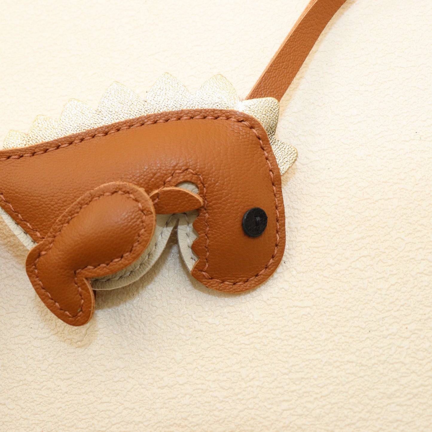 Real Leather Dinosaur Bag Charm