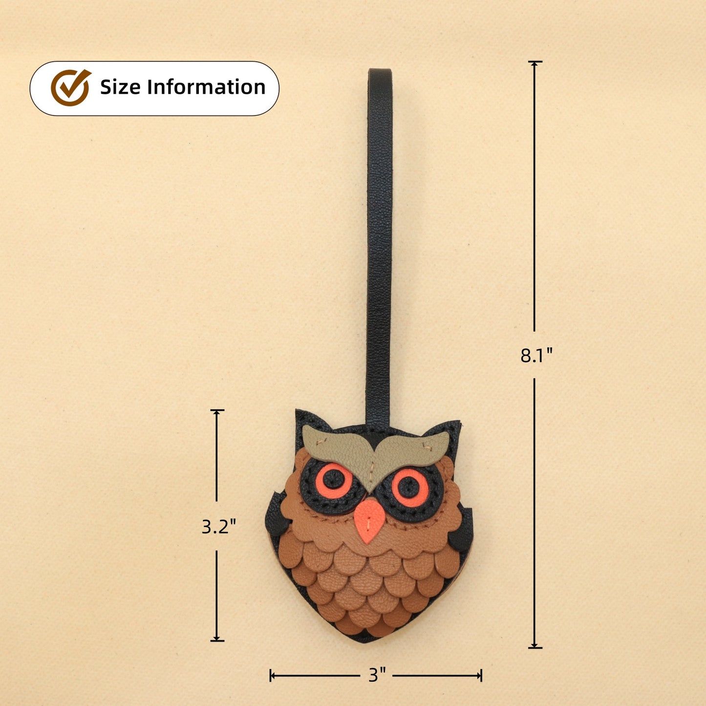 Owl Bag Charm and Keychain