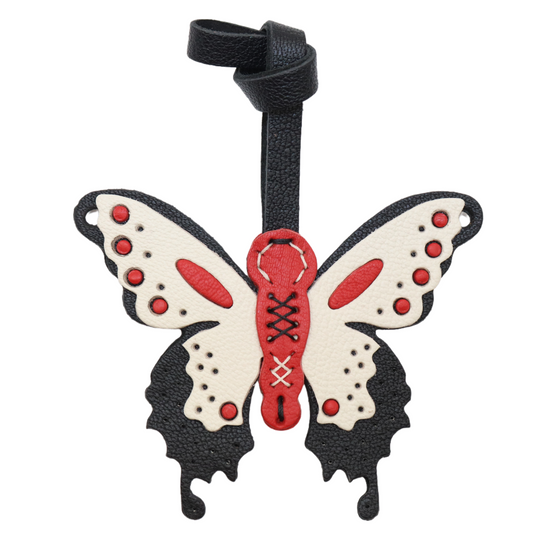 Leather Butterfly Bag Charm