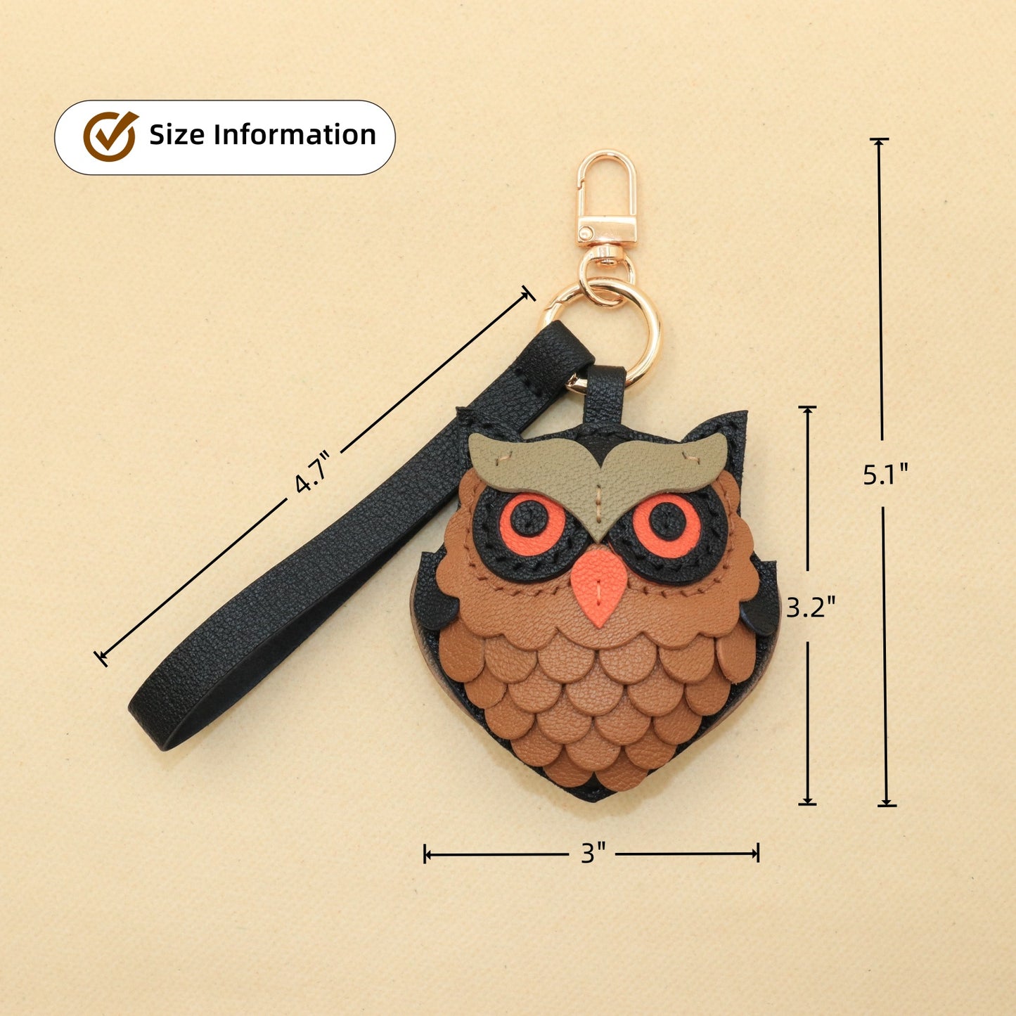 Owl Bag Charm and Keychain
